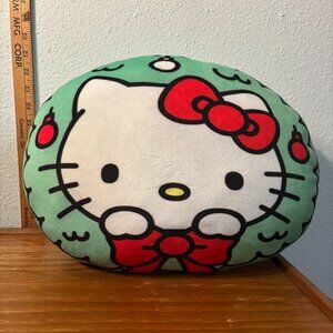 Hello Kitty by Sanrio 2024 Hello Kitty Christmas Wreath 15" Cuddle Cloud Pillow